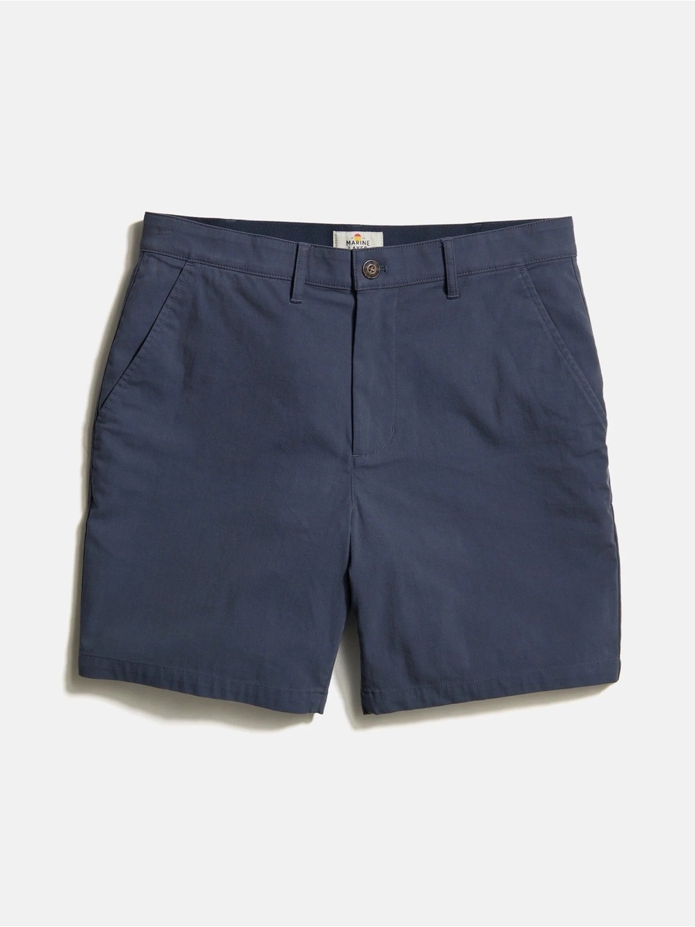 Marine Layer Breeze Chino Shorts Men’s M 32 waist 7'' Inseam Stretch Navy Khakis